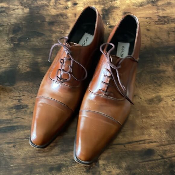 Soulier Leather chestnut oxford dress shoes Size 45 - 12 Made In Italy main image 8